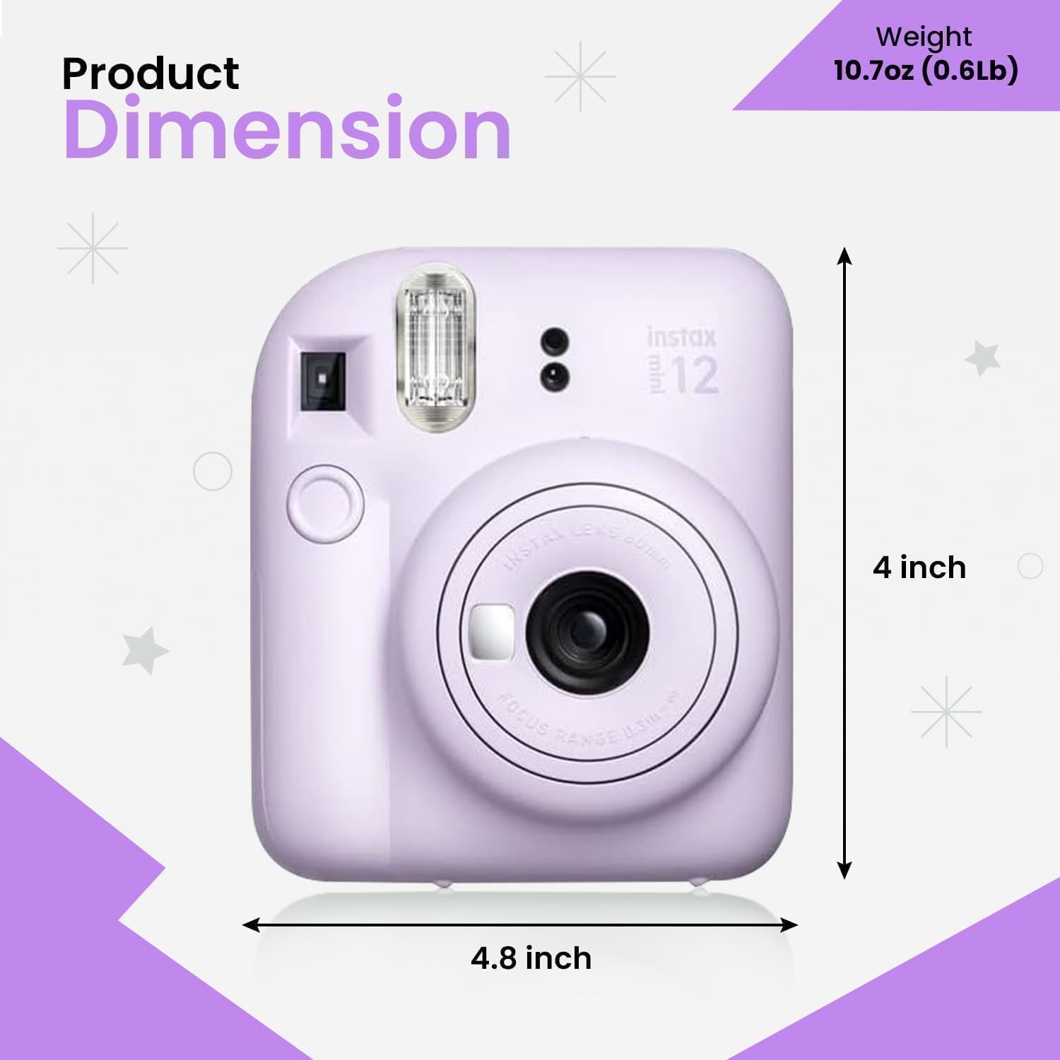 Fujifilm INSTAX MINI 12 Blue Bundle 2025 (80 Sheets, Lilac Purple (Holiday Bundle))