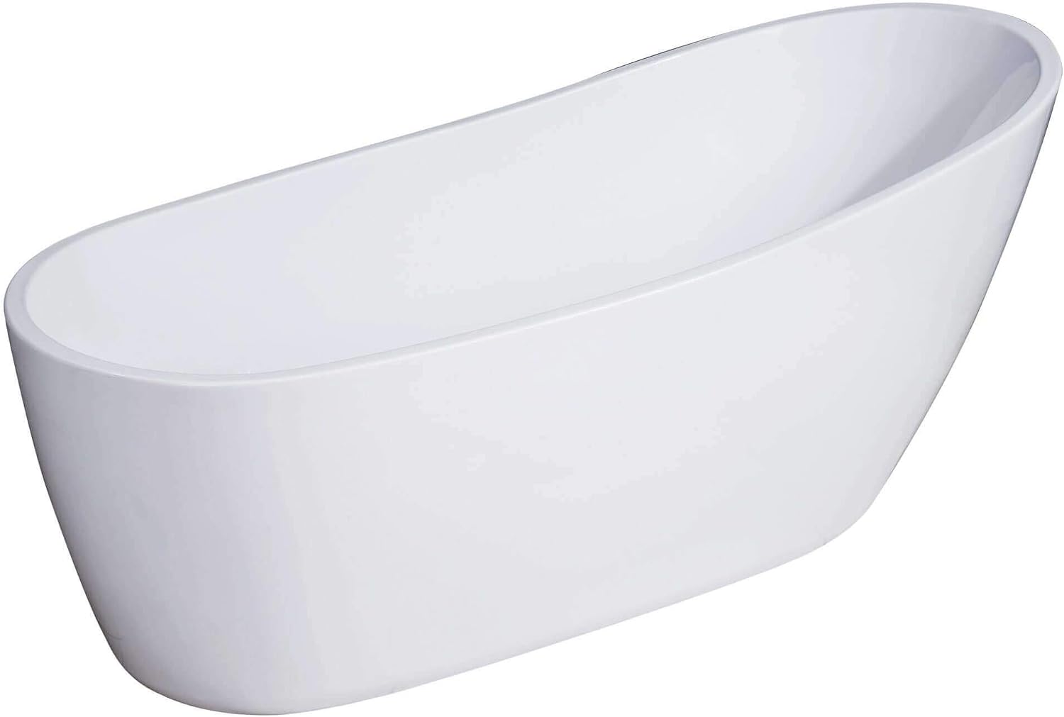 Fine Fixtures Zen Freestanding Bathtub White 59' With Drain Included