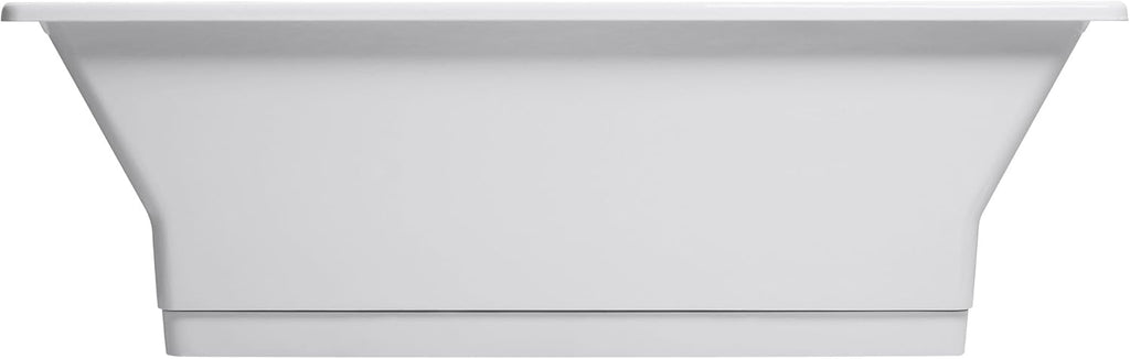 KOHLER K-894-F62-0 Reve Freestanding Bath with Brilliant Blanc Base, White, 67' x 36'