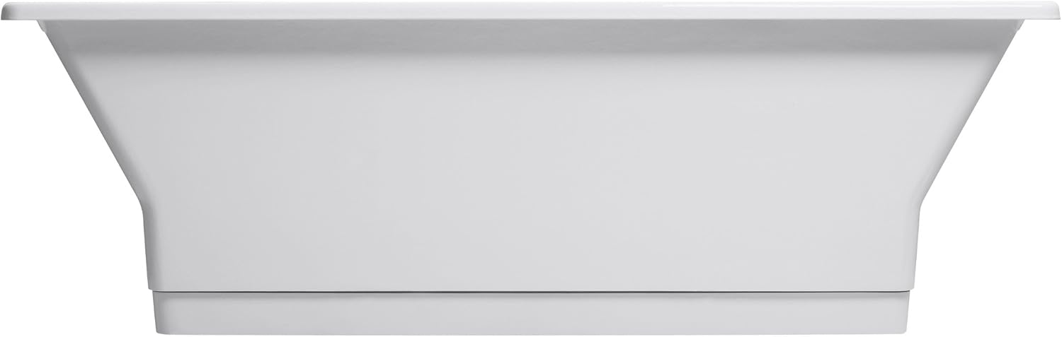 KOHLER K-894-F62-0 Reve Freestanding Bath with Brilliant Blanc Base, White, 67' x 36'
