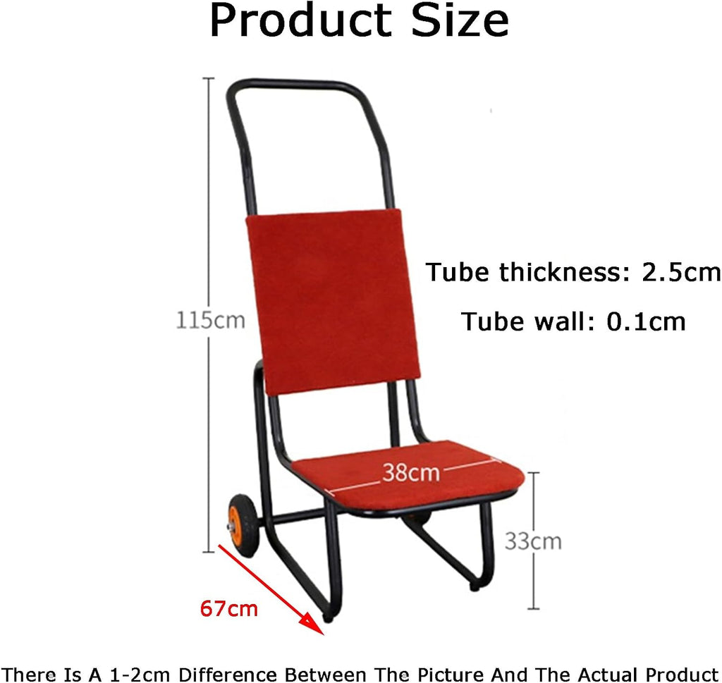 Heavy Duty Stacking Chair Dolly - Durable Push Cart for Effortless Transport of Chairs at Parties, Banquets, Events & Gatherings - Perfect for Event Planners & Caterers