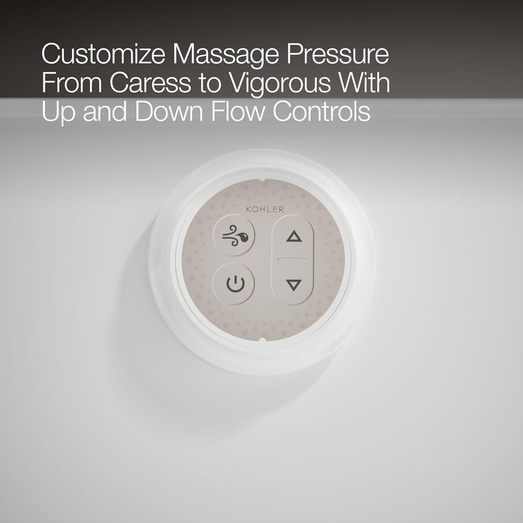 KOHLER K-1257-GHRW 72' X 36' Integral Flange Heated Bubblemassage™ Air Bath With Bask® Heated Surface And Right-Hand Drain