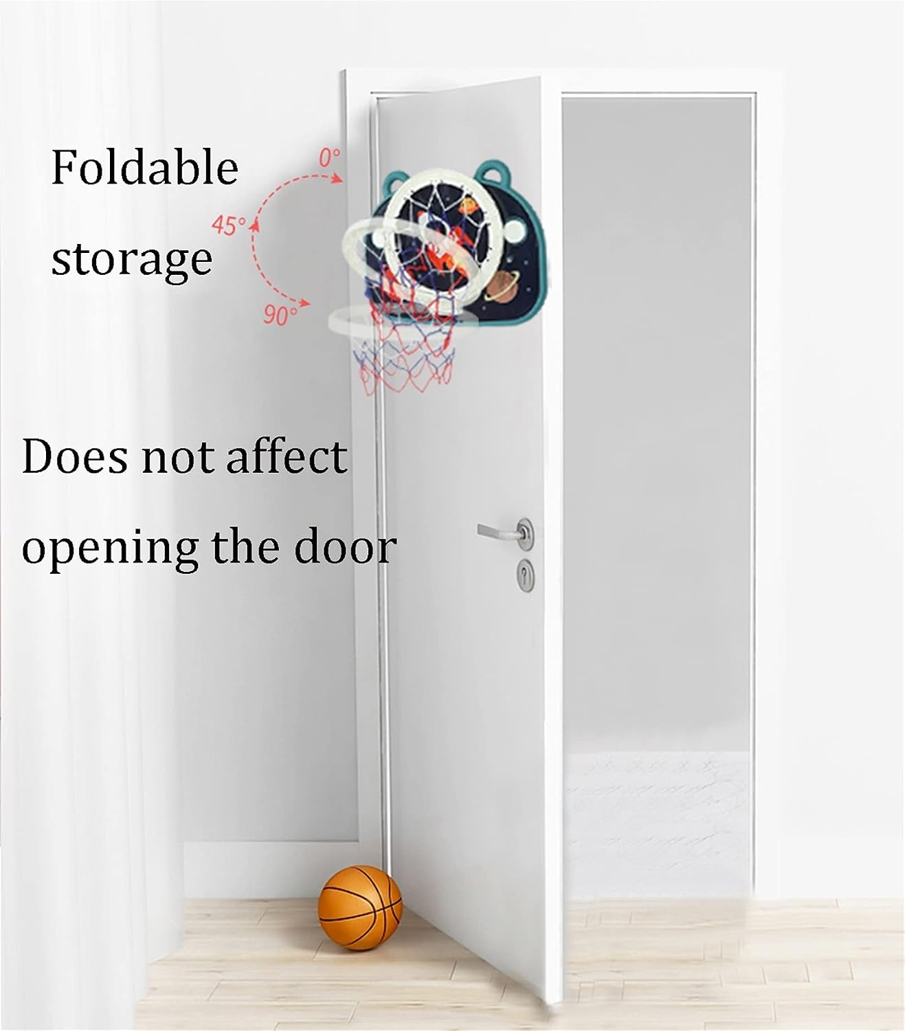 Basketball Rim Indoor Mini Basketball Hoop Can Draw Pictures, Portable Non-Perforated Basketball Hoop Can Be Folded for Storage (Color : Yellow, Size : Style2)