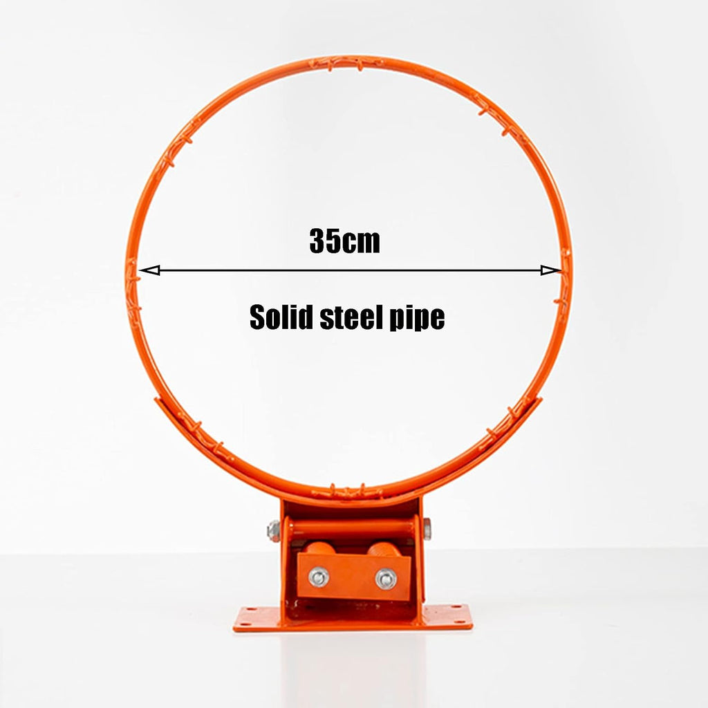 Basketball Rim Mini Solid Wall-Mounted Basketball Hoop 35cm, Children's Outdoor Training Basketball Board, Easy to Install