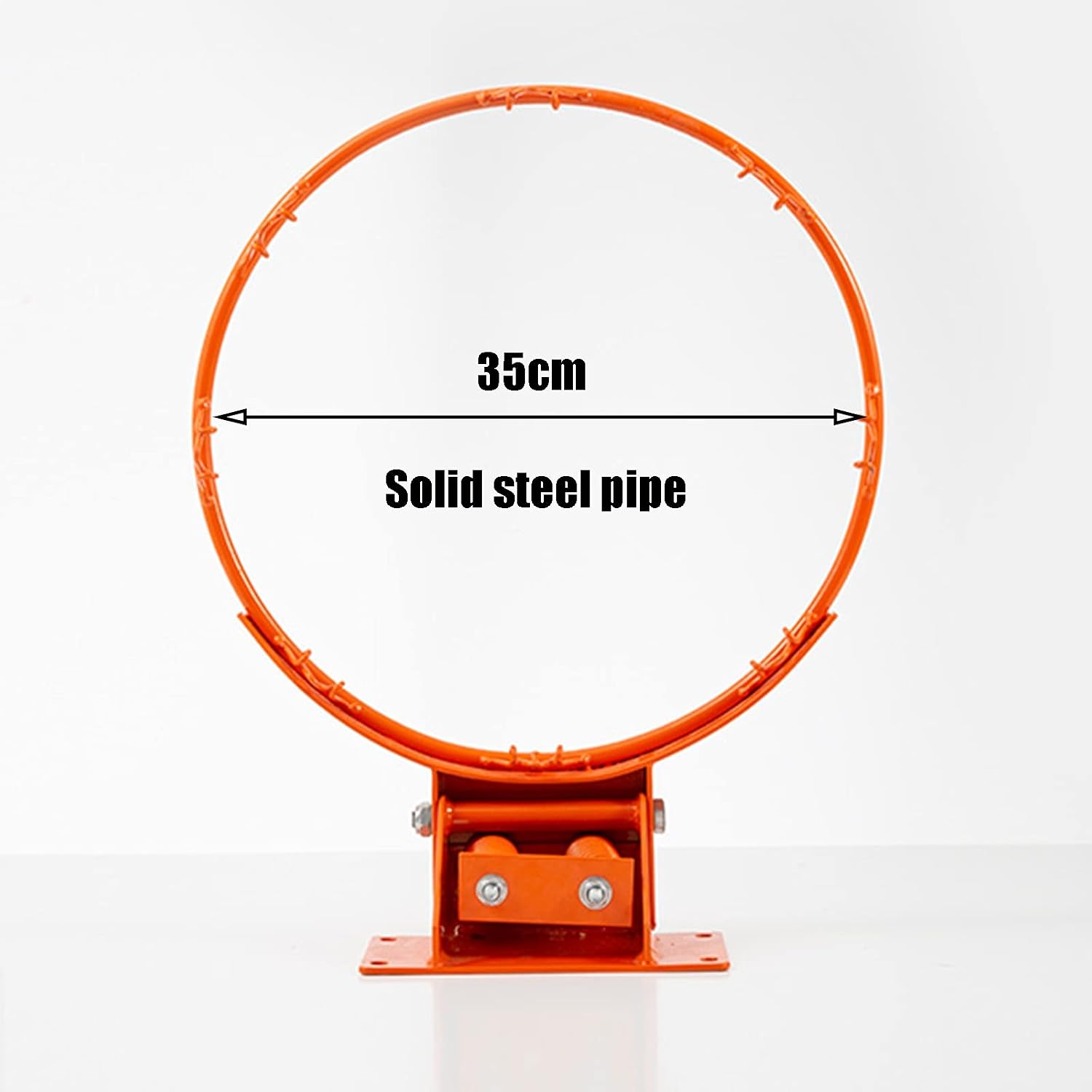 Basketball Rim Mini Solid Wall-Mounted Basketball Hoop 35cm, Children's Outdoor Training Basketball Board, Easy to Install