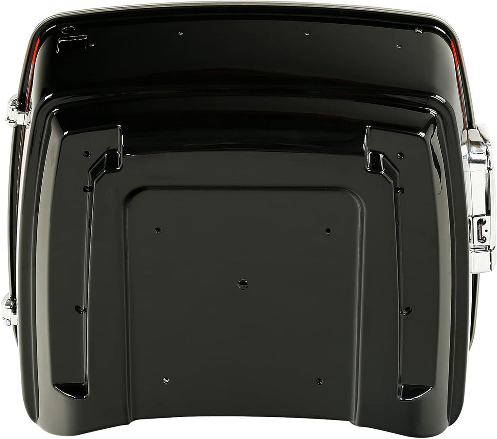 Black Honeycomb Fade CUSTOM CHROME 13.7' King Trunk W/Latch Key Fit For Harley Trunk Touring CVO Road King Road Glide Street Glide Electra Glide Ultra Limited 2014-2025