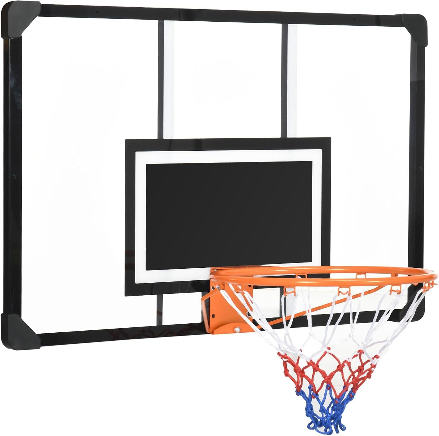 45x29 Shatterproof Mini Wall Mounted Basketball Hoop Backboard Durable Rim Steel Construction Enhanced Durability and Performance