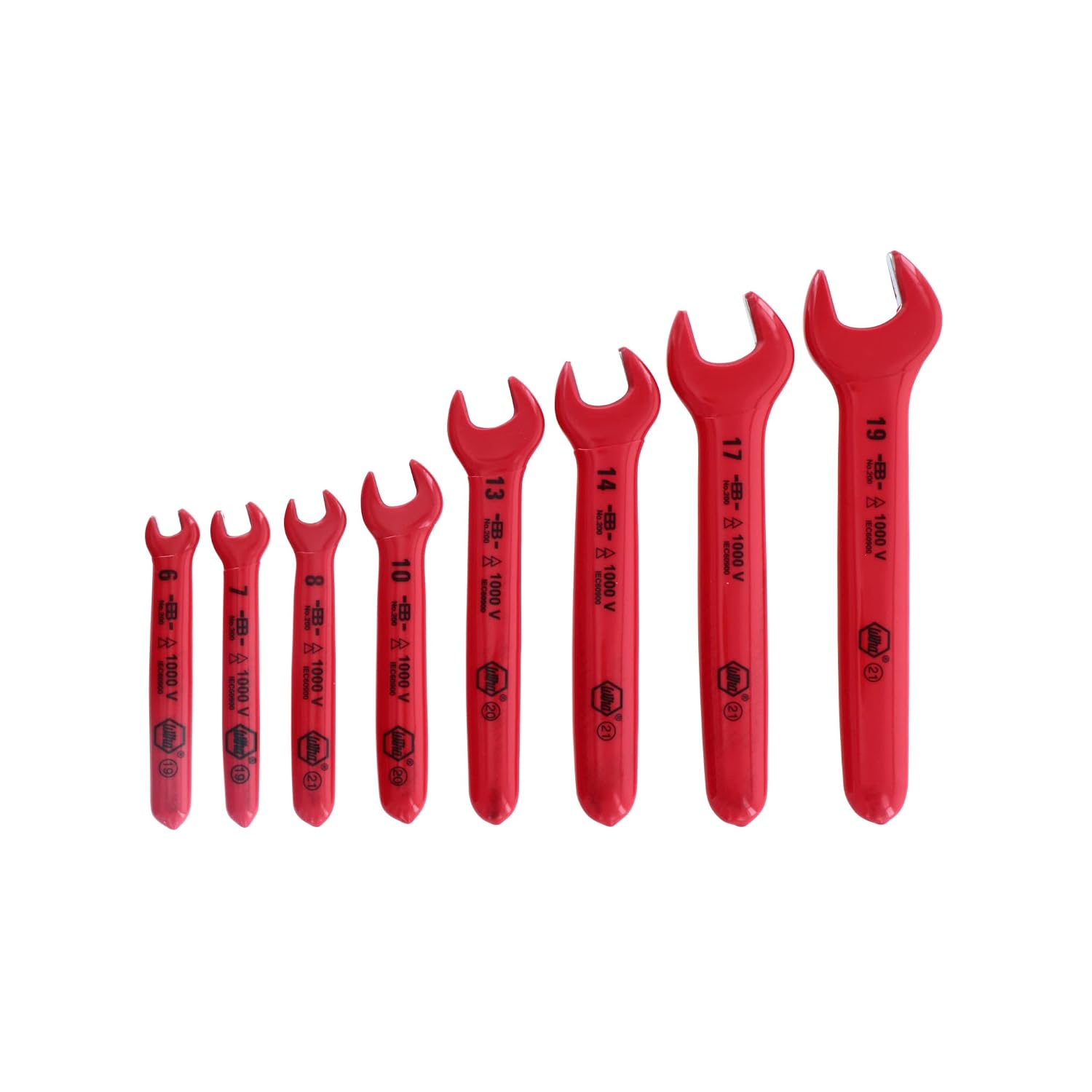 Wiha 20093 1000 Volt Roll Up Insulated Metric Wrench Sets, 8-Piece