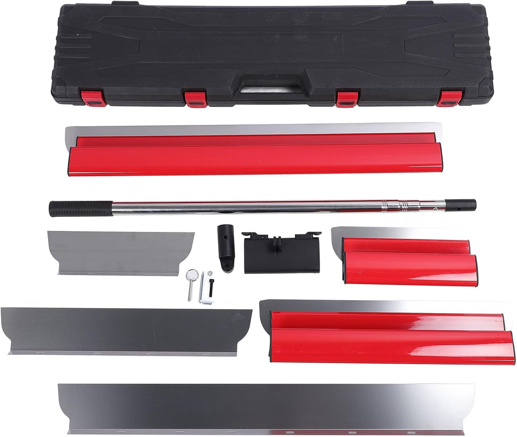 Skimming Blades Kit with Telescopic Handle, ABS and Stainless Steel, Ergonomic Design, for Texturing Ceilings and Walls, Construction Tools, Drywall Roller, Taping Knife