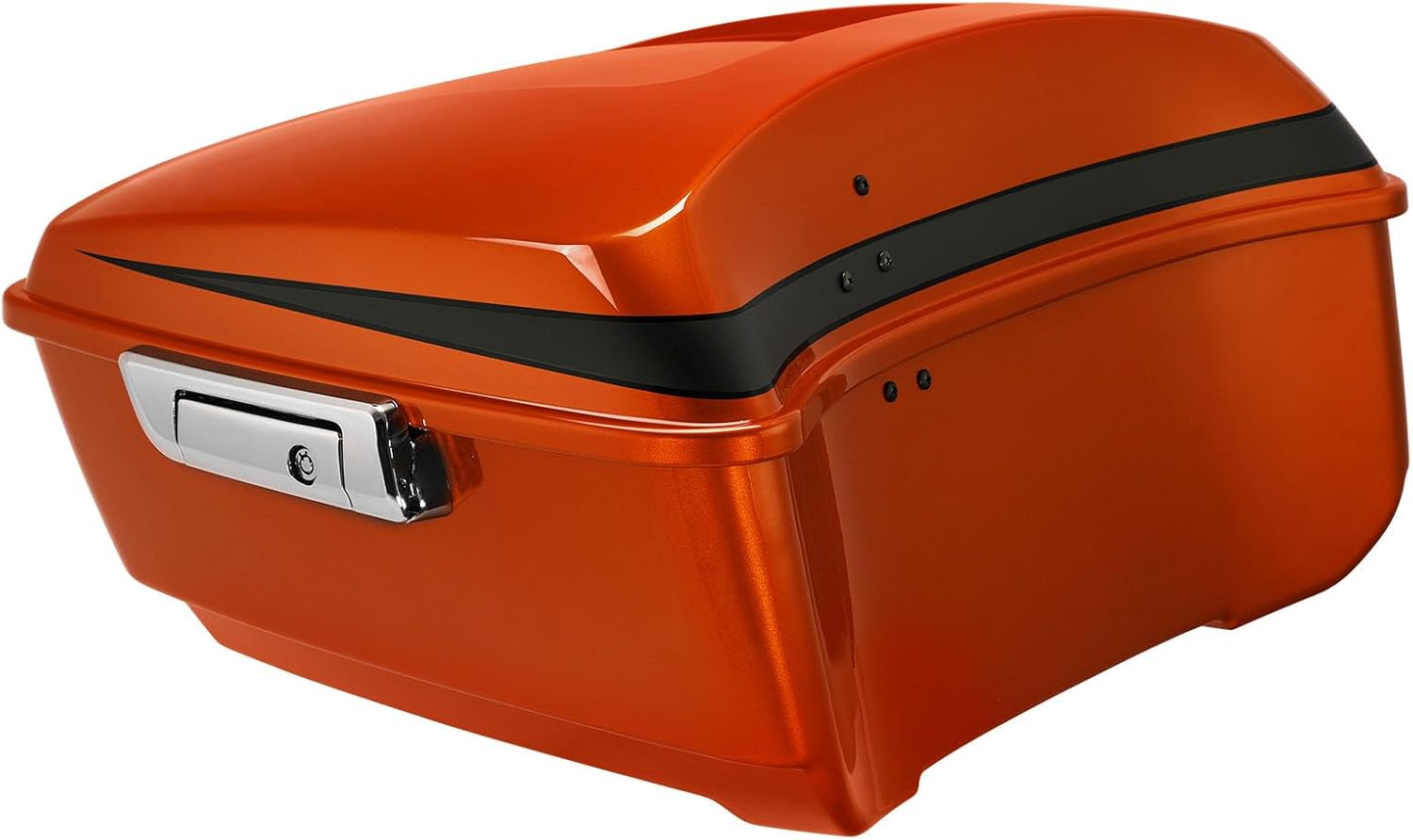 TCMT King Motorcycle Trunk Box Fit for Harley Touring 2014-2025 CVO Road King Road Glide Street Glide Electra Glide Ultra Limited Scorched Orange/Black Denim Pack