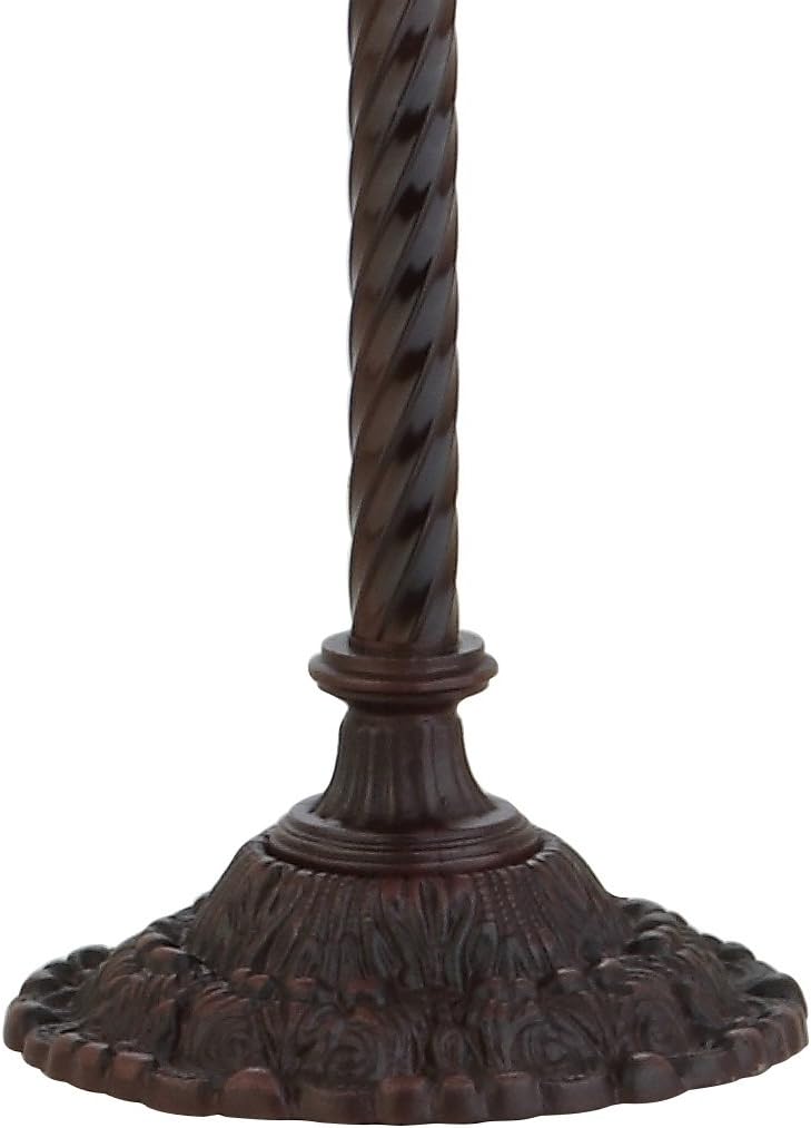 JONATHAN Y 70' Bronze Tiffany-Style Stained Glass Torchiere LED Floor Lamp, Traditional Handcrafted Iron Standing Light with Foot-Step Switch, LED Bulb Included JYL8003A