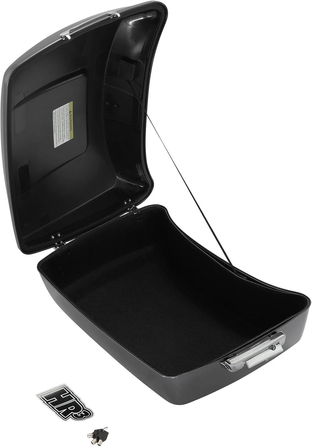 TCMT King Motorcycle Trunk Fit for Harley Touring 2014-2025 CVO Road King Road Glide Street Glide Electra Glide Ultra Limited Pack Gauntlet Gray Metallic