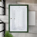 60 in. x 48 in. Elite Series Acrylic Rectangular Drop-In Air Massage Bathtub with Center Drain in Biscuit