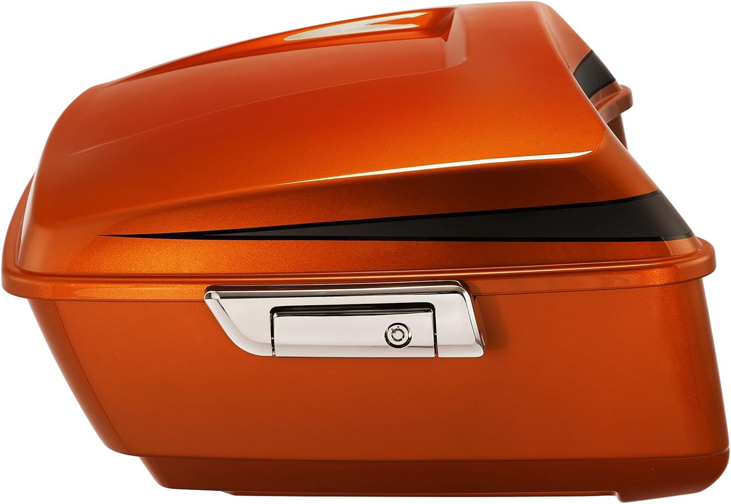 TCMT King Motorcycle Trunk Box Fit for Harley Touring 2014-2025 CVO Road King Road Glide Street Glide Electra Glide Ultra Limited Scorched Orange/Black Denim Pack