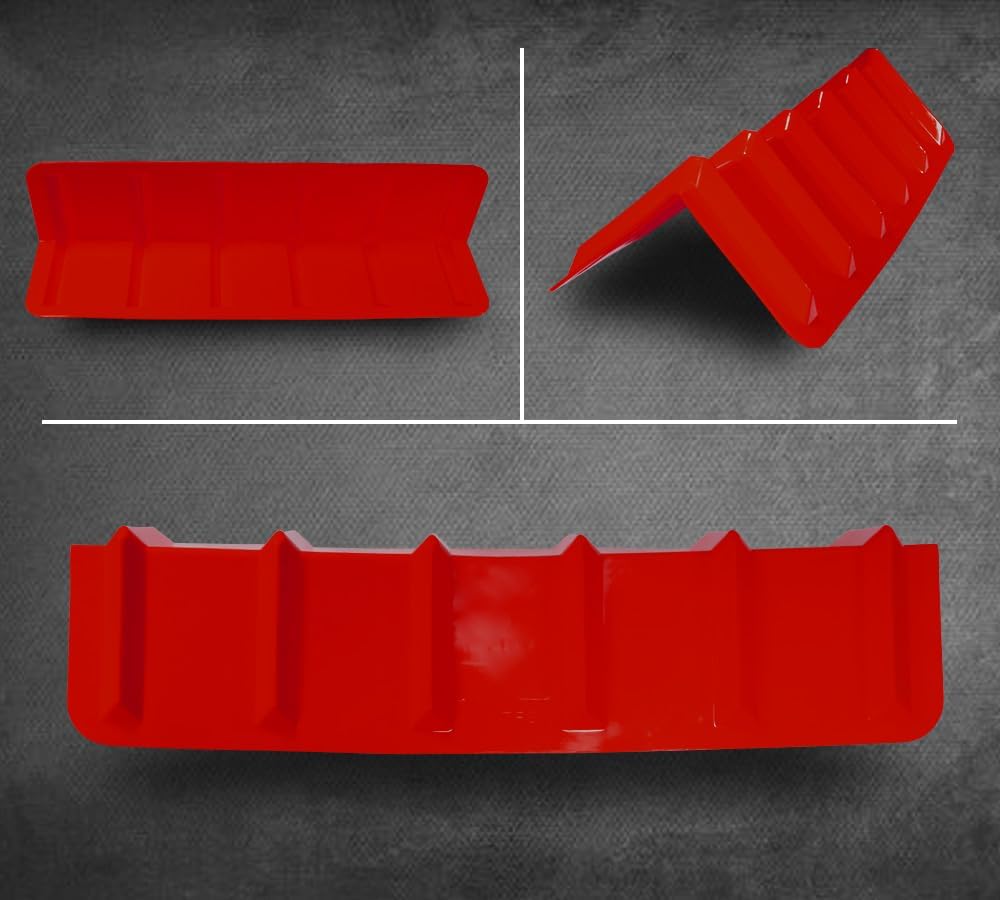 Mytee Products 10 Pack Red Flatbed Edge Protectors - 8' x 8' x 36' | V Shaped Winch Ratchet Straps Plastic Corner Protector for Flatbed Cargo Load