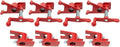 4 Pack 3/4' Wood Gluing Pipe Clamp Set Heavy Duty PRO Cast Iron Quick Release Bar Clamps Kit with Wide Base for Woodworking