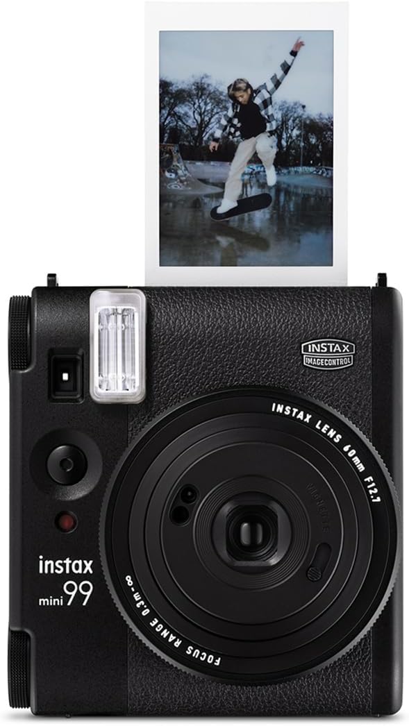 Fujifilm Instax Mini 99 Instant Film Camera, Matte Black, Bundle with Instant Daylight Film Pack and Photo Album