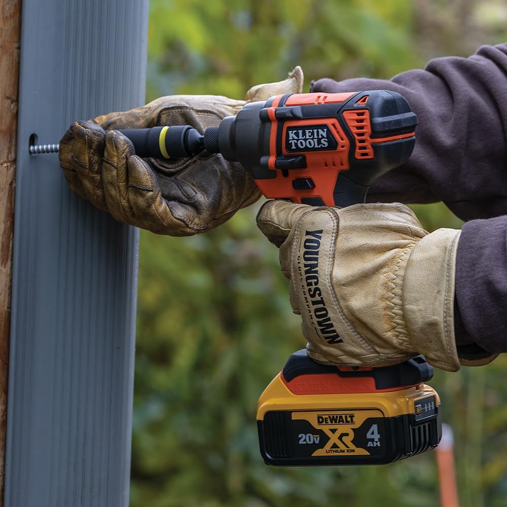 Klein Tools BAT20CD 20V Battery-Operated 1/4-Inch Impact Driver, Compact Design for Excellent Control in Tight Spaces (Tool Only)