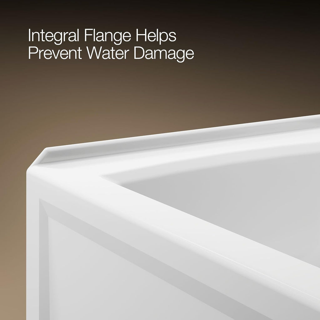 Kohler 1123-RA-0 Archer® 60' x 32' Alcove Bath, Right Drain, Acrylic, White