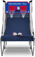 Pop-A-Shot - Home Dual Shot Arcade Basketball Game with NBA Graphics l Sensor Scoring l 16 Game Modes l 7 Balls l Foldable Storage l for All NBA Fans