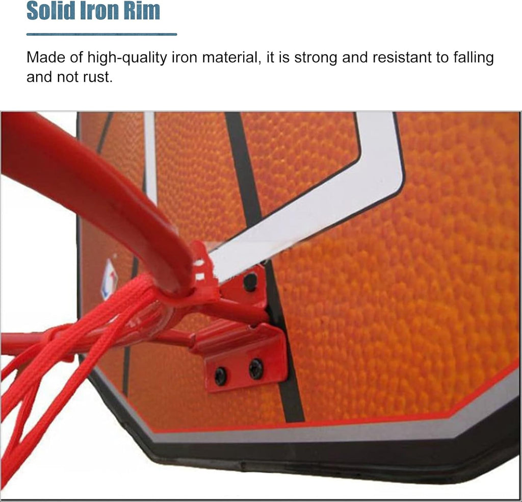 Mini Basketball Hoop for Door, Backboard Indoor Basketball Stand Wall Mounted, Portable Kids Basketball Goal for Indoor or Outdoor