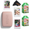 Fujifilm INSTAX Mini Link 3 Smartphone Printer with INSTAX Mini Instant Film and Sunshine Microfiber Cleaning Cloth... (2 Twin Pack (40 Sheets), Rose Pink)