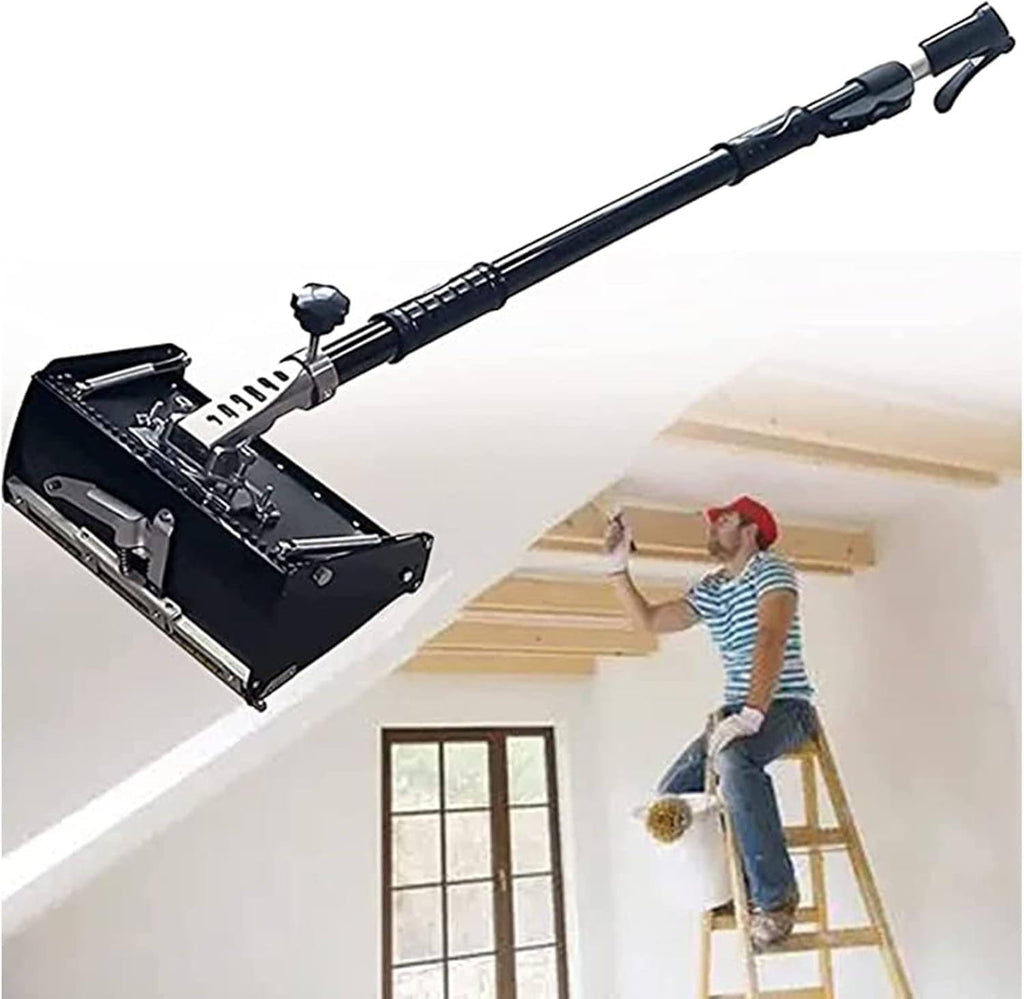 Professional 8''/10''/12'' Drywall Finishing Tools Set Featuring Drywall Taping Plastering Smoothing Tool, Flat Box Rendering Machine, and 41''-65'' Handle Extension,27cm/10in