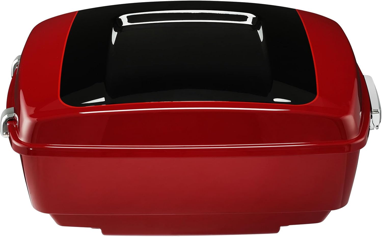 TCMT King Motorcycle Trunk Fit for Harley Touring 2014-2025 CVO Road King Road Glide Street Glide Electra Glide Ultra Limited Pack Billiard Red/Vivid Black