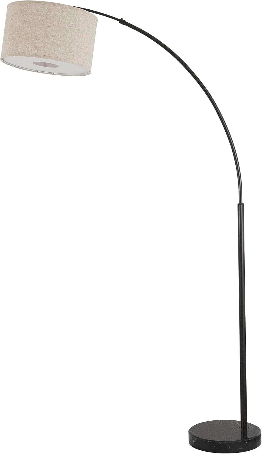 Major-Q Modern Arcing Floor Lamp - Tall Stand Up Arching Drum Shade - Large Contemporary Floor Lamp for Dining Rooms and Bedrooms - Corner Lamp for Office Lighting and Home Decor