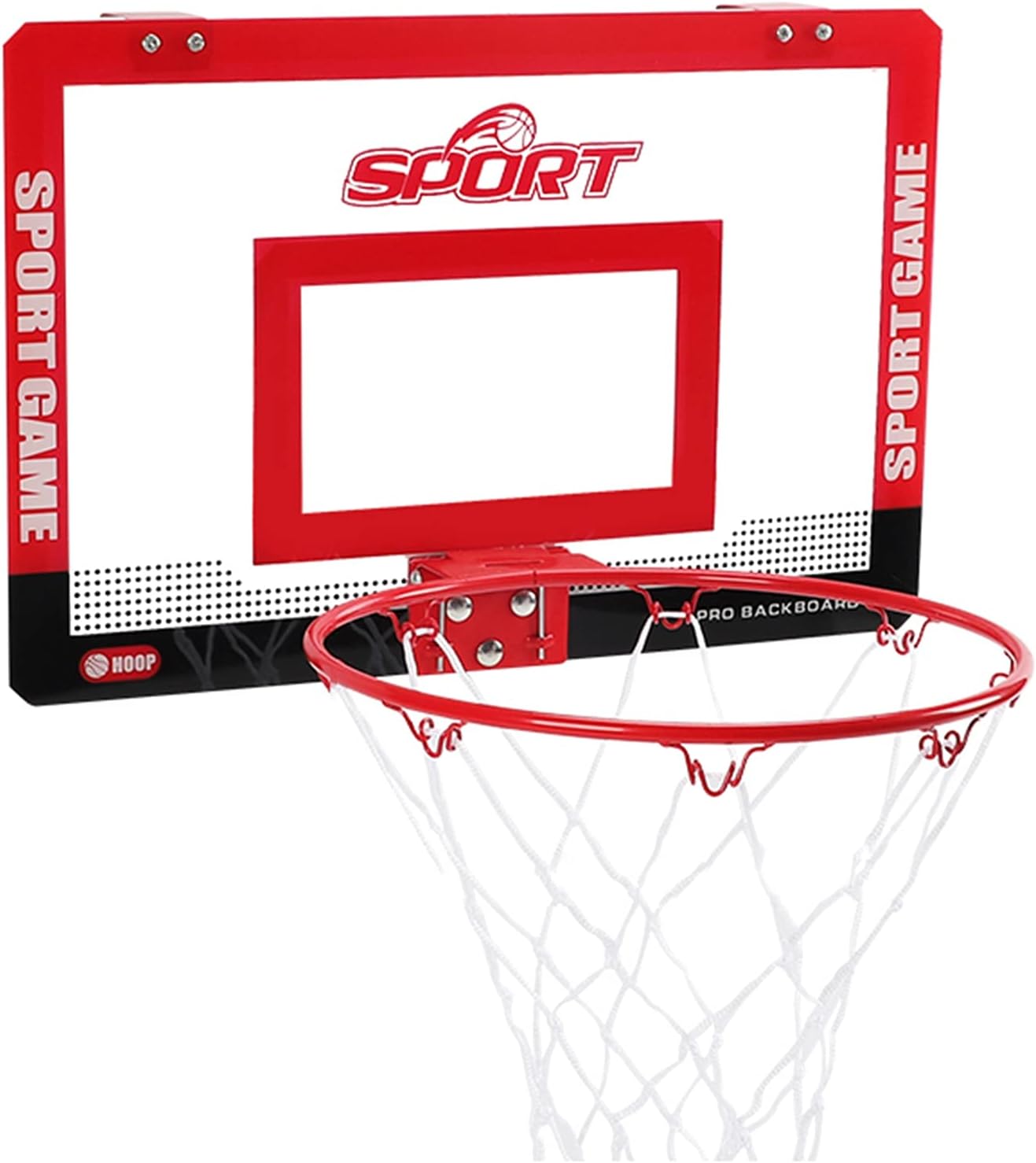 Mini Basketball Hoop Kit, Home Office Kindergarten Door Wall-Mounted Basketball Hoop, with 2 Balls and Complete Basketball Accessories (Size : 23.2x15.9in)
