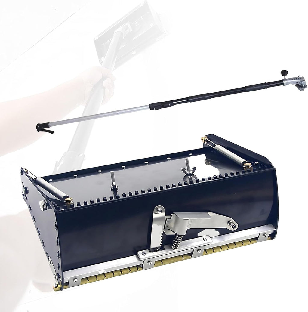Rywall Flat Box Set - Professional 10inch Taping Tool with 120 Degree Adjustable Aluminum Alloy Sheetrock, Includes Extension Handle for Drywall Finishing 12in+Rod