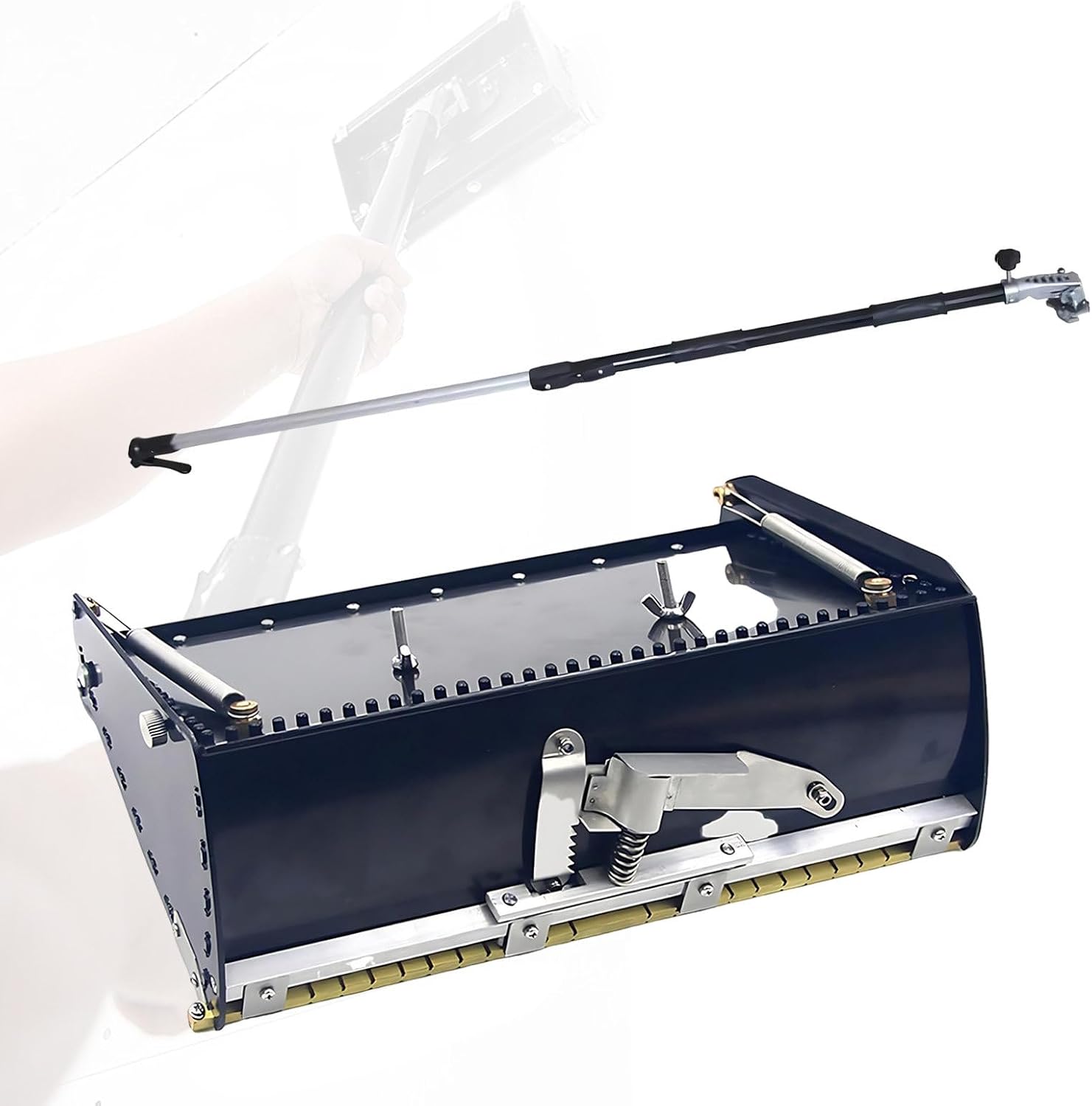 Rywall Flat Box Set - Professional 10inch Taping Tool with 120 Degree Adjustable Aluminum Alloy Sheetrock, Includes Extension Handle for Drywall Finishing 12in+Rod