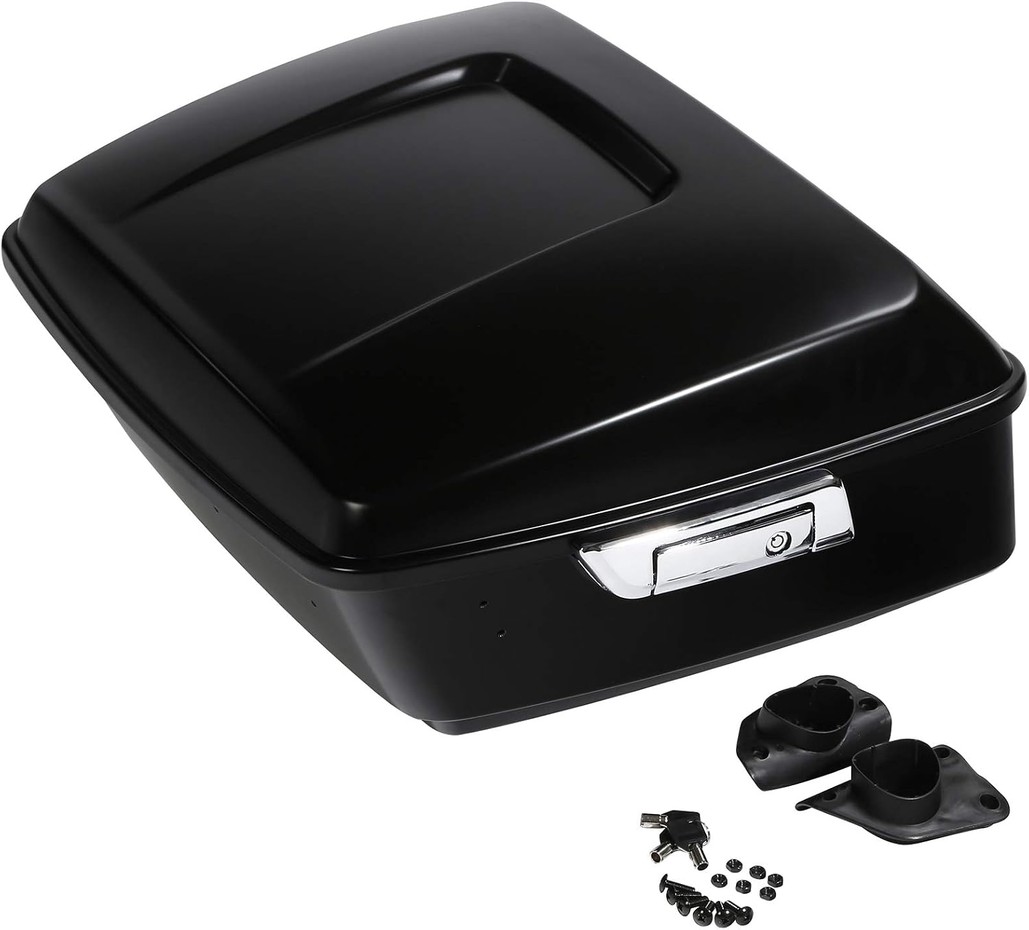 TCMT Black Denim 13.7' King Trunk W/Latch Key with Speaker Cut Outs Fit For Harley Trunk Touring CVO Road King Road Glide Street Glide Electra Glide Ultra Limited 2014-2025
