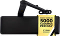 LYNN HARDWARE Extra Heavy Duty Automatic Door Closer (Matte Black) - Commercial Grade, Contractors Choice, Adjustable Speed, Delayed Closing Timer, 3 Mounting Options, 3 Hour Fire Rated (DC9016 Model)