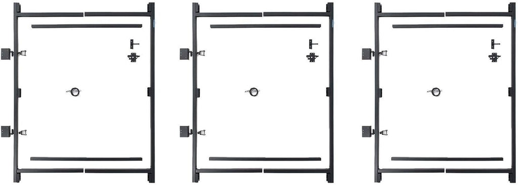 Adjust-A-Gate Steel Frame Anti Sag Adjustable Gate Building Kit with Patented Truss Cable System and Telescoping Bars, 3 Pack