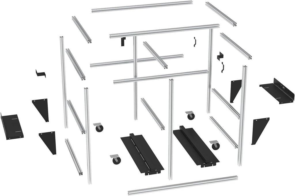 Hooke Road Doors and Hardtop Holder Movable Cart Storage Rack for 1997-2026 Jeep Wrangler TJ JK JL Gladiator JT & 2021-2026 Ford Bronco (2/4 Doors Hardtop Only)
