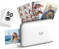 HPRT MT53 Mini Photo Printer with 50 Sheets Adhesive Paper, 2x3 Instant Portable Color Printer, Compatible with iOS & Android, Bluetooth Small Printer for Smartphones & iPhone