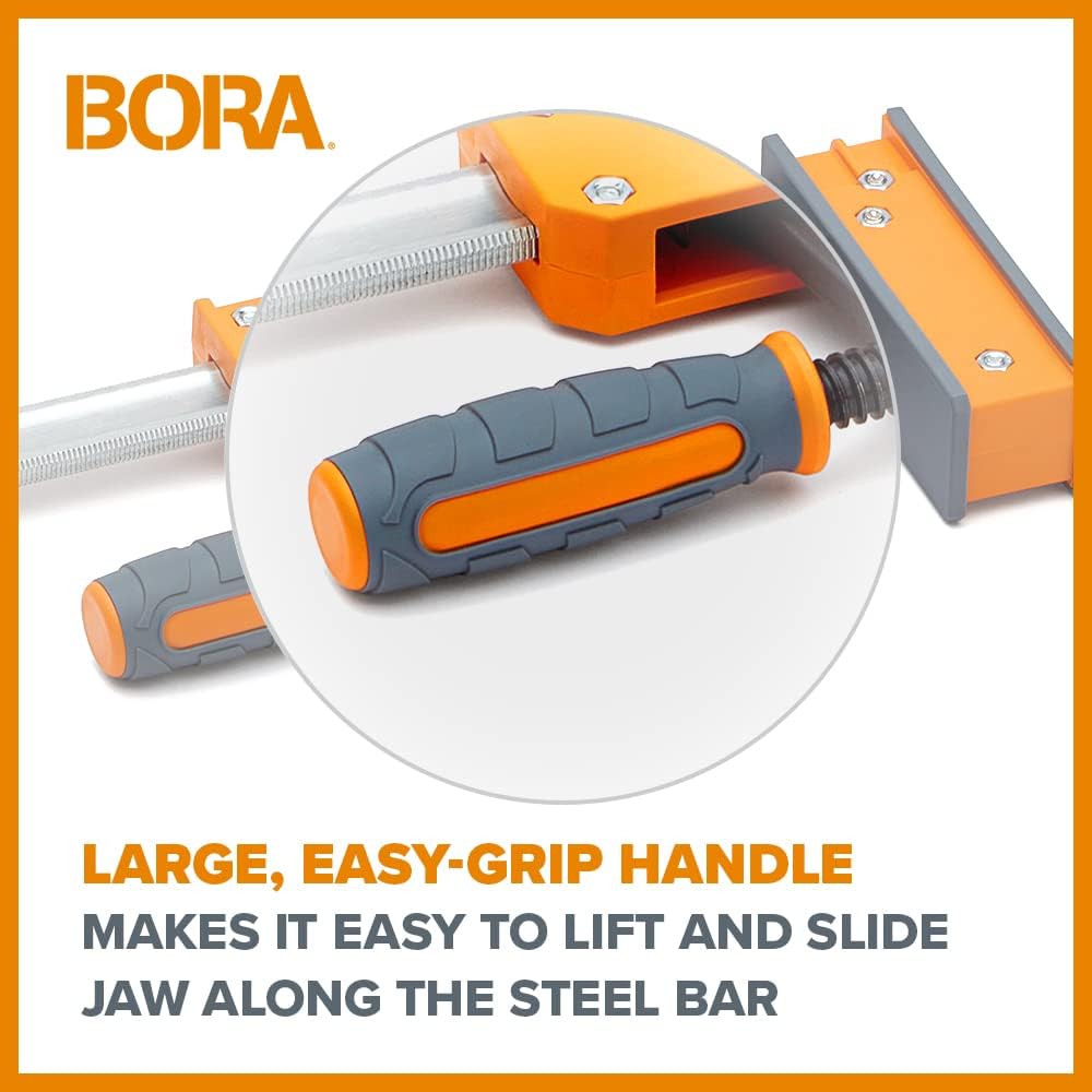 Bora 40' Parallel Clamp Set, 2 Pack of Woodworking Clamps with Rock-Solid, Even Pressure, 571140T