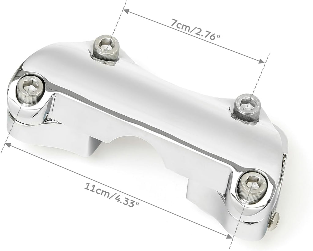 TCT-MOTORPARTS Chrome 16' Rise Ape Hangers Bars 1-1/4' Handlebars Fit for Harley Touring Electra Street Glide, Ultra Limited and Tri Glide models, Dressers, Baggers
