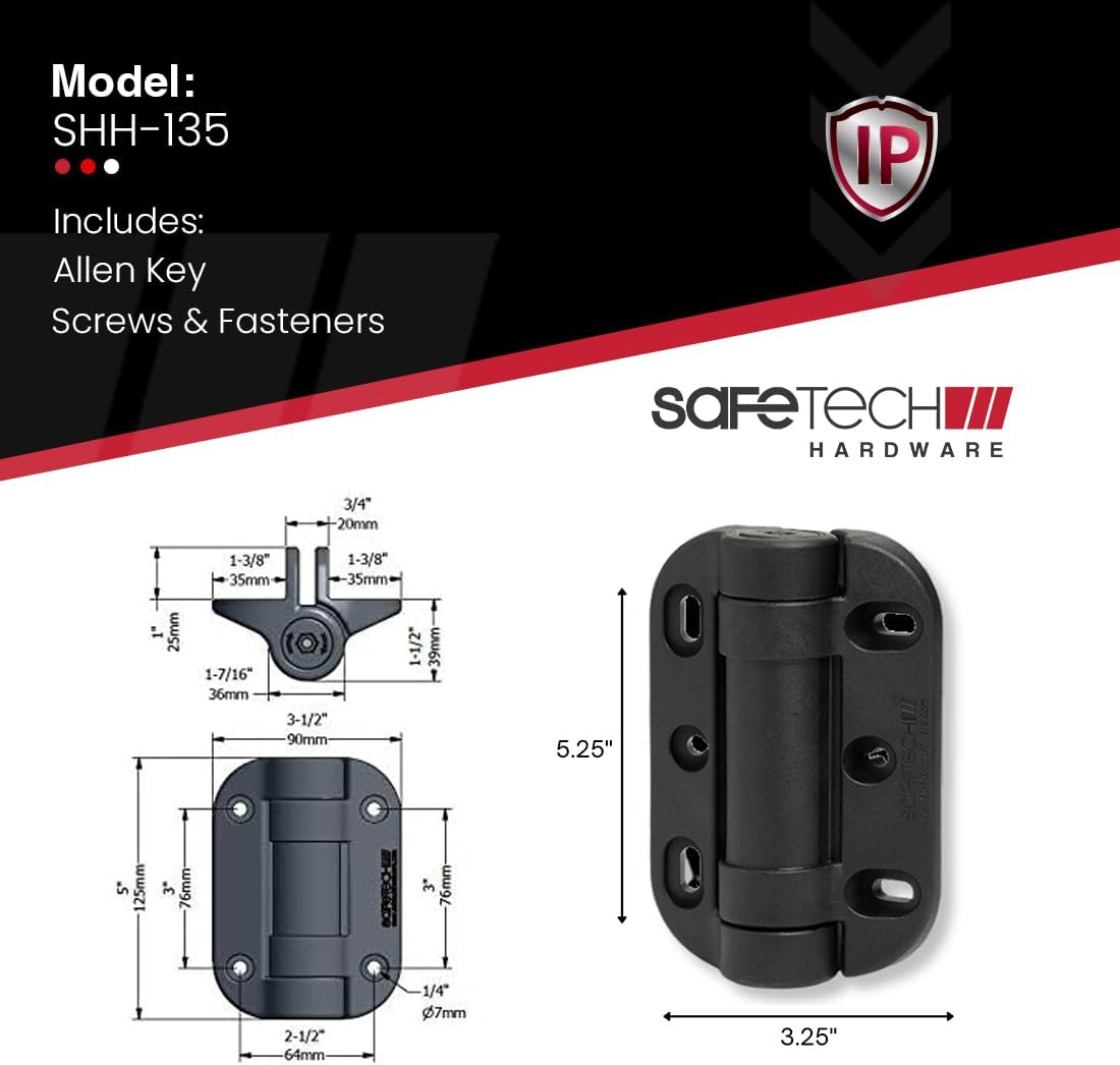 Safetech Hardware ViperX2 Gravity Gate Latch, MegaKlik Gate Hinges & Gate Handle Bundle