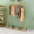 Heavy-Duty Garment Rack - Gold Clothing Display Stand, Freestanding Metal nizer for Retail & Home Use, Perfect for Drying & Storing Clothes, Stylish Storage Solution