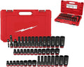 49-66-7009 Impact Socket Set FOR Milwaukee 3/8 Inch Drive SAE Metric SHOCKWAVE Impact Duty 43 Pc Socket Kit with Extension Universal Joint Adapter