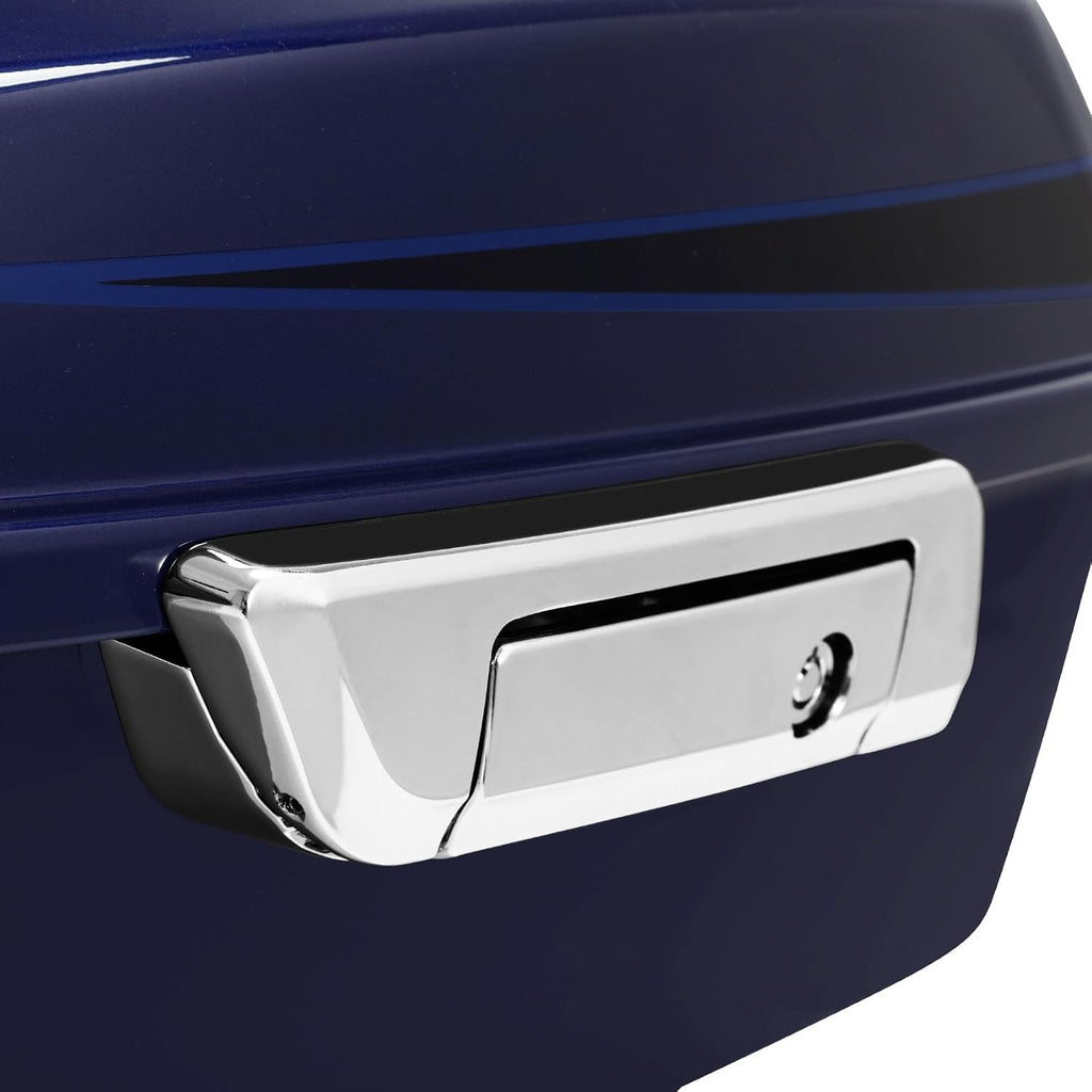 TCMT King Motorcycle Trunk Fit for Harley Touring 2014-2025 CVO Road King Road Glide Street Glide Electra Glide Ultra Limited Pack Blue/Black Sunglo