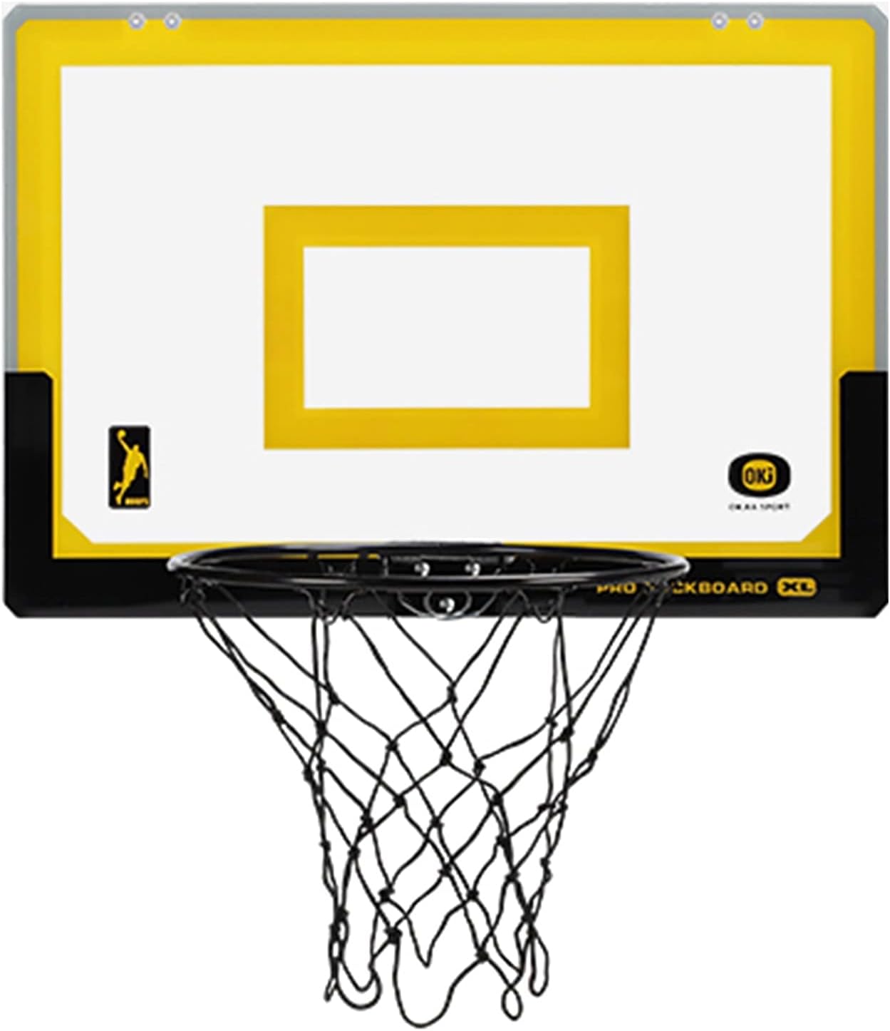 Indoor Mini Basketball Hoop Kit, Adult and Child Folding Wall-Mounted Basketball Stand, with 2 Balls and Basketball Accessories (Size : 45.5x30.5cm)
