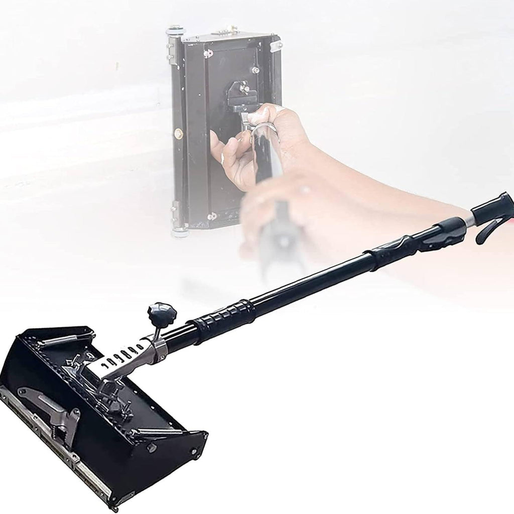 Drywall Taping Flastering Smoothing Tool,Professional 8/10/12 Inch Drywall Flat Finishing Box, Drywall Knife Tools,Mud Drywall Skimming Blade,with 41''- 65'' Adjustable Handle,32cm/12in