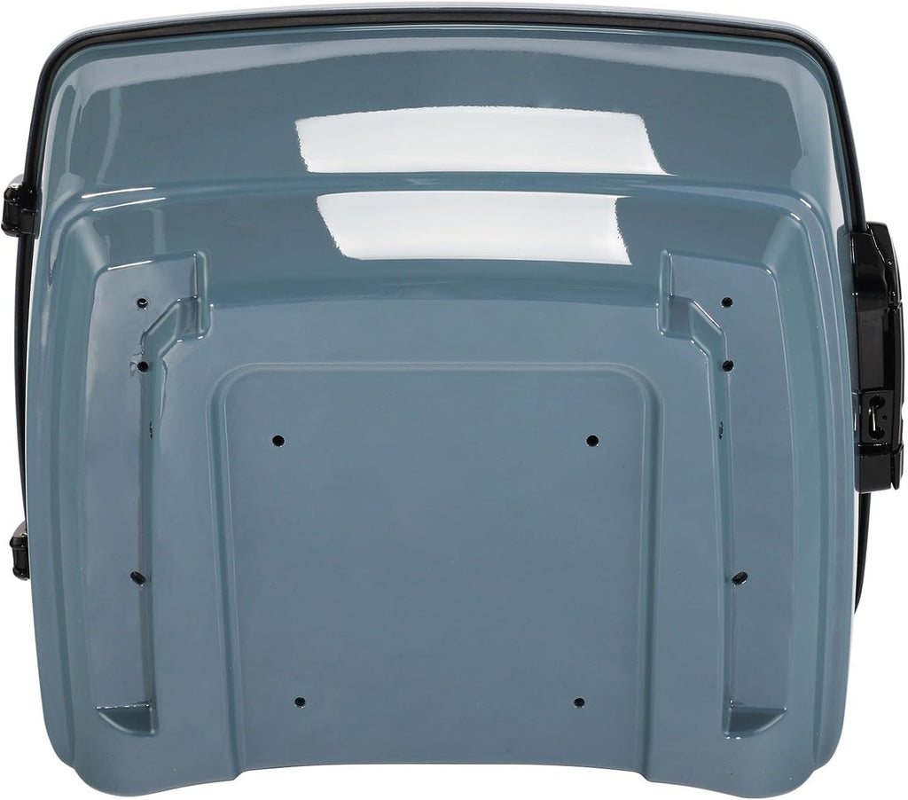 TCMT King Motorcycle Trunk Fit for Harley Touring 2014-2025 CVO Road King Road Glide Street Glide Electra Glide Ultra Limited Pack Sharkskin Blue Firestorm