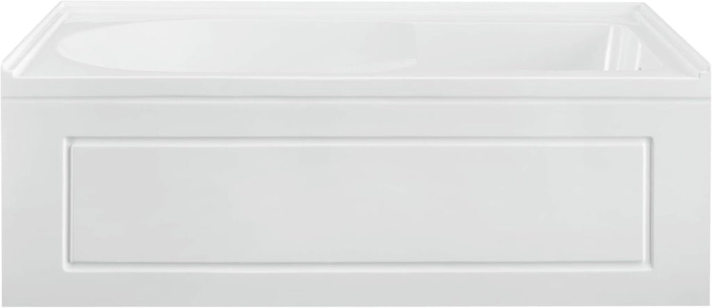 Bastille 60 x 30 Right Drain Soaking Alcove Bathtub in Glossy White with Integrated Armrest