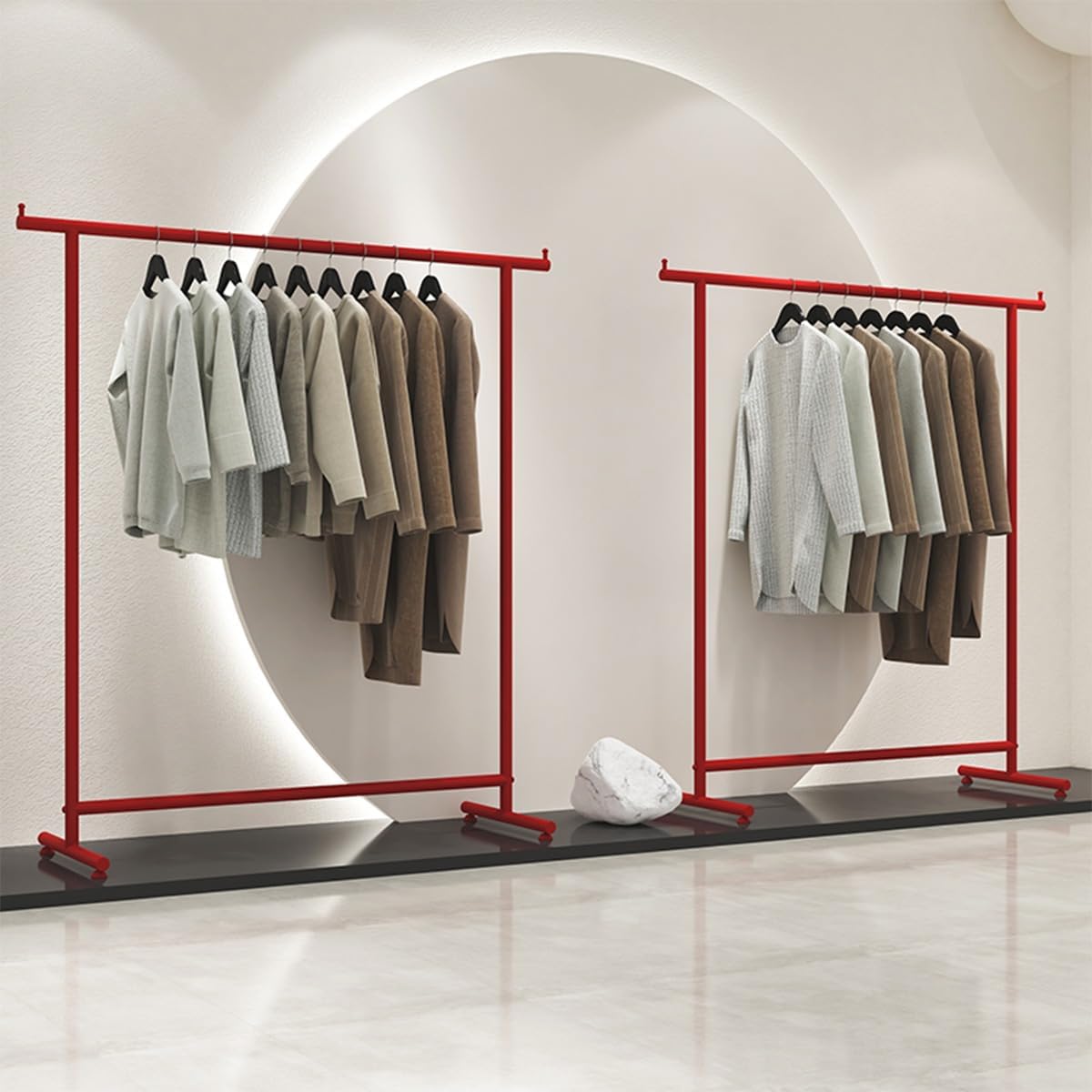 Freestanding Metal Clothes Garment Rack, Heavy Duty Clothing Rack, Commercial Clothing Organize, for Bedroom, Retail Store,A,80cm