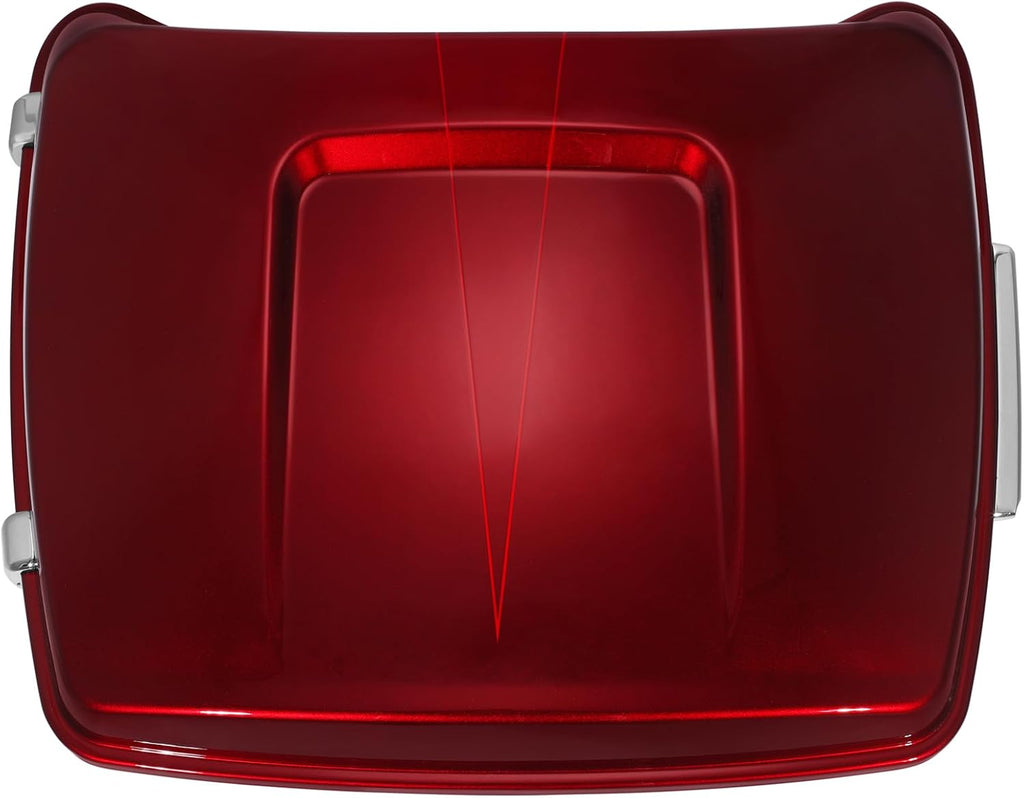 TCMT King Motorcycle Trunk Box Fit for Harley Touring 2014-2025 CVO Road King Road Glide Street Glide Electra Glide Ultra Limited Velocity Red Sunglo Pack