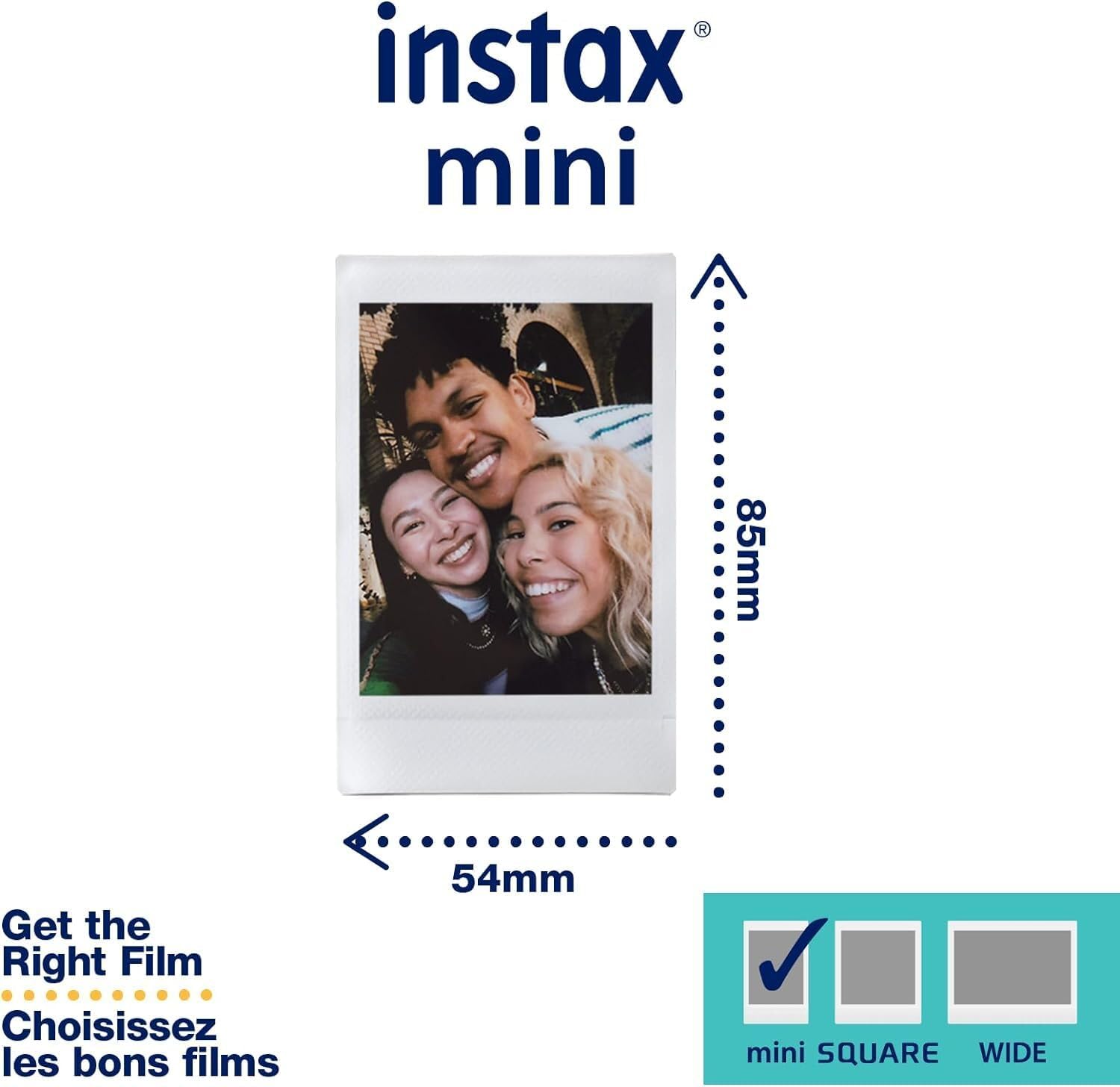 Fujifilm Instax Mini 12 Camera (Clay White) with Fujifilm Instant Mini Film (40 Sheets) Bundle with + Sunshine Photo Microfiber Cleaning Cloth